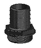 Aquavalve-Anschluss schwarz 0° 25mm SB-verpackt