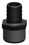 TD-Schlauchanschluss schwarz 38mm 1 1/2 unverp.